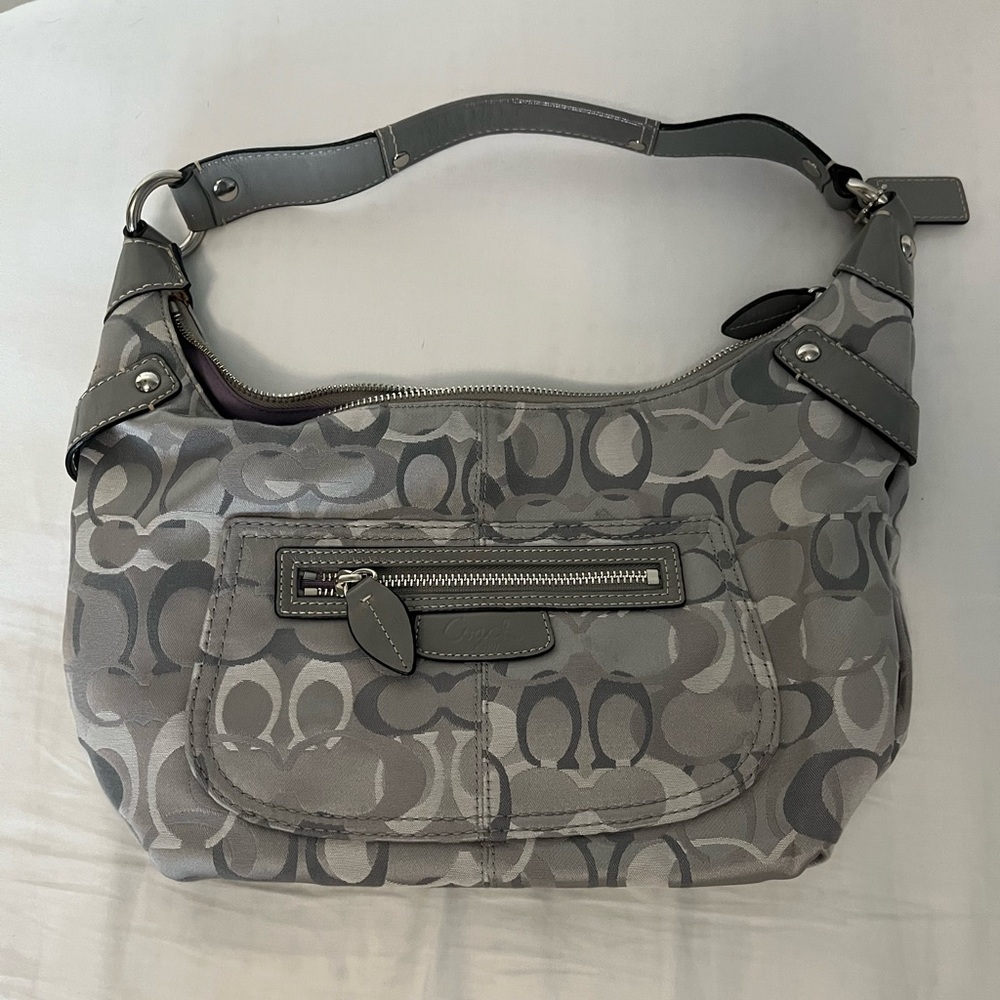 Small Coach Grey Shoulder Bag
